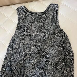 lululemon athletica Black and White Paisley Tank Top